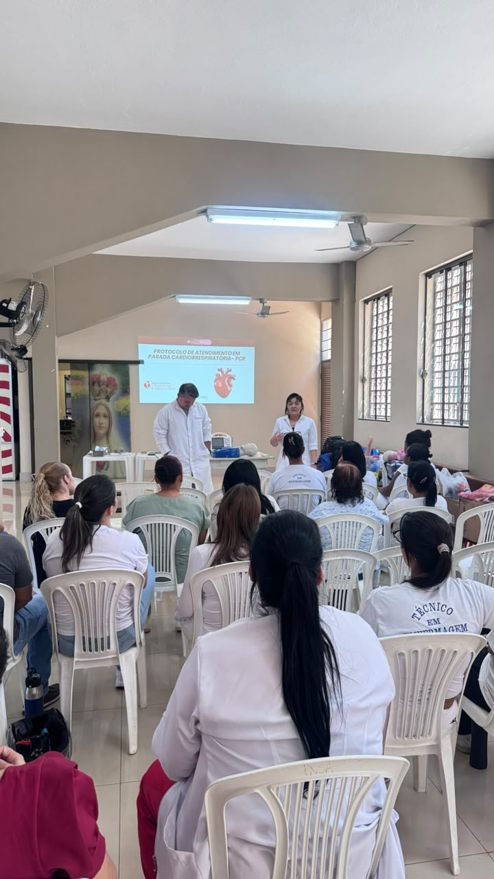 Aula teórica sobre parada cardiorrespiratória